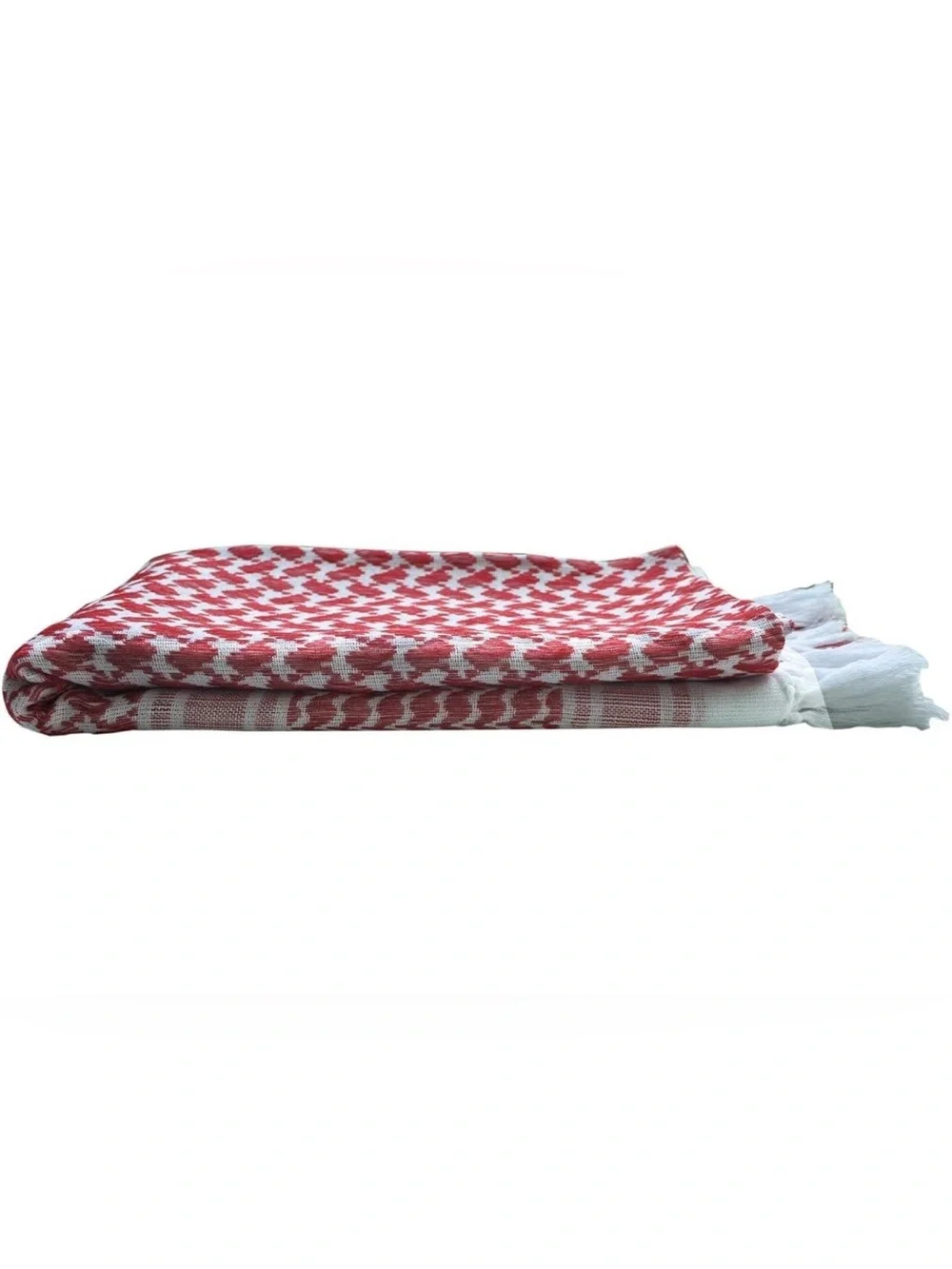 Explore Land Red & White Cotton Shemagh Keffiyeh Tactical Desert Scarf 41x43